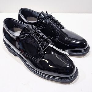 CAPPS Air-Lite Black Patent Oxfords Men's 8.5 D Military Uniform US Made New